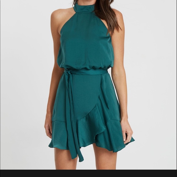 Emerald high neck dress by Tussah - Picture 2 of 3